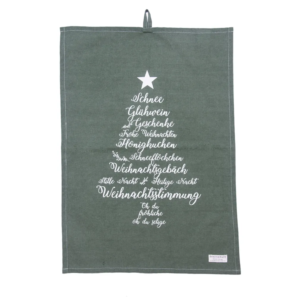 Krasilnikoff Geschirrhandtuch Christmas Words