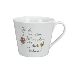 Krasilnikoff Happy Cup, Glück ist eine Schwester wie dich zu haben