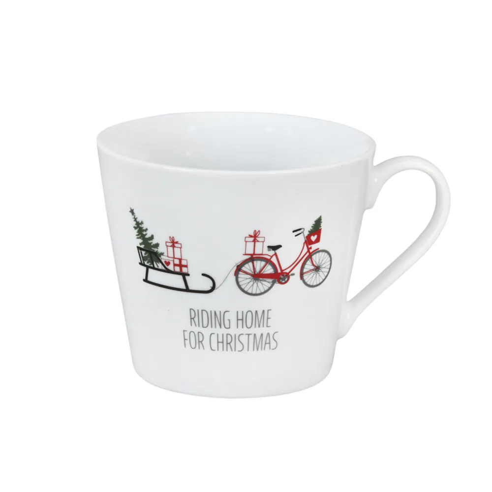 Krasilnikoff Happy Cup Tasse, Bike mit Schlitten