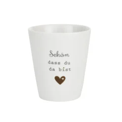 Krasilnikoff Happy Mug Becher Schön, dass du da bist