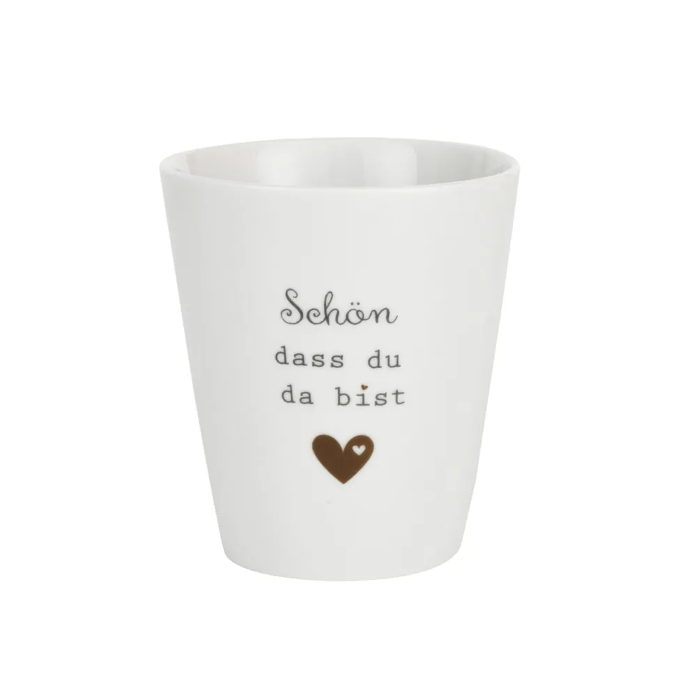 Krasilnikoff Happy Mug Becher Schön, dass du da bist