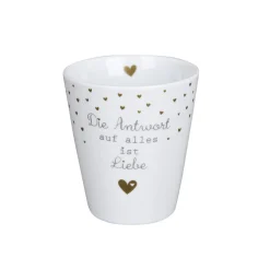 Krasilnikoff Happy Mug Becher Die Antwort auf alles ist Liebe
