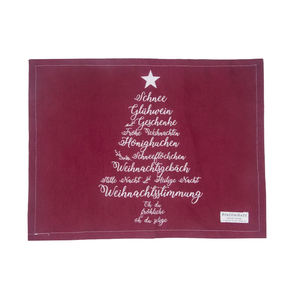 Krasilnikoff Platzmatte, Tischset Christmas Words