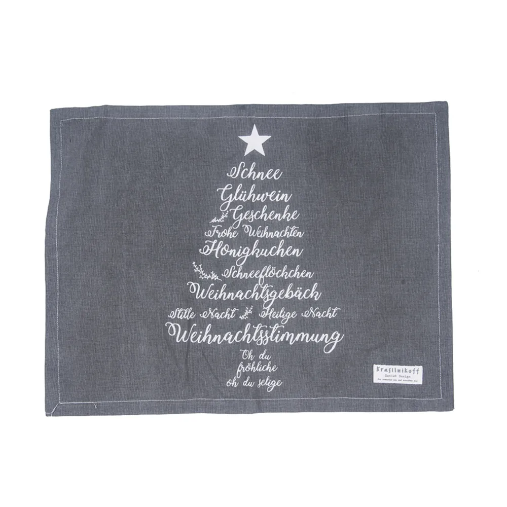 Krasilnikoff Platzmatte, Tischset Christmas Words