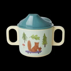 RICE Babybecher Happy Forest mit 2 Griffen