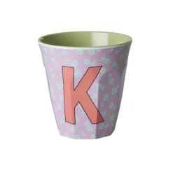 RICE Buchstaben-Becher mit Blumen Medium
