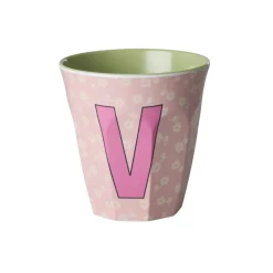 RICE Buchstaben-Becher mit Blumen Medium
