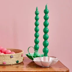 RICE Geschwungene Kerzen 2er Pack