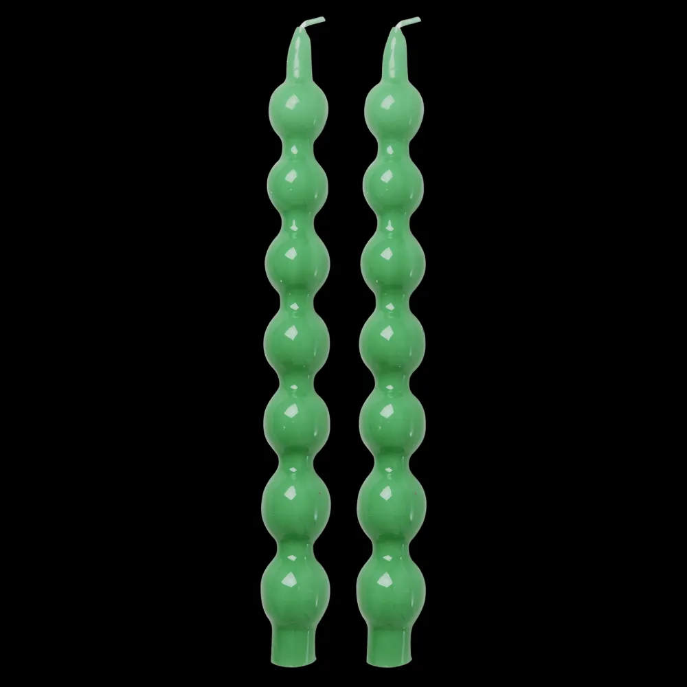 RICE Geschwungene Kerzen 2er Pack