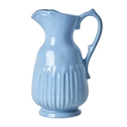 RICE Großer Keramik Krug Taubenblau