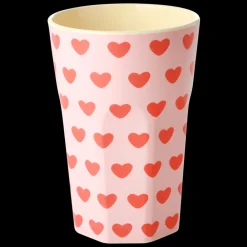 RICE Großer Melamin Becher Sweet Hearts