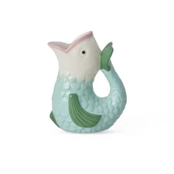 RICE Handbemalter Keramik Vase Fisch