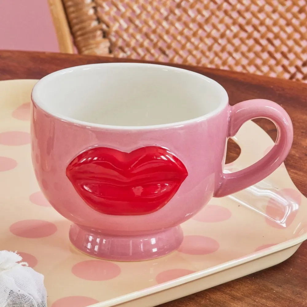 RICE Keramik Becher Lips