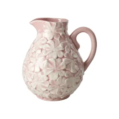 RICE Keramik Krug Hellrosa Blumen