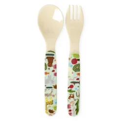 RICE Kinder Besteck, Gabel und Löffel Wildlife