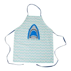 RICE Kinder Schürze Shark Print aus Baumwolle