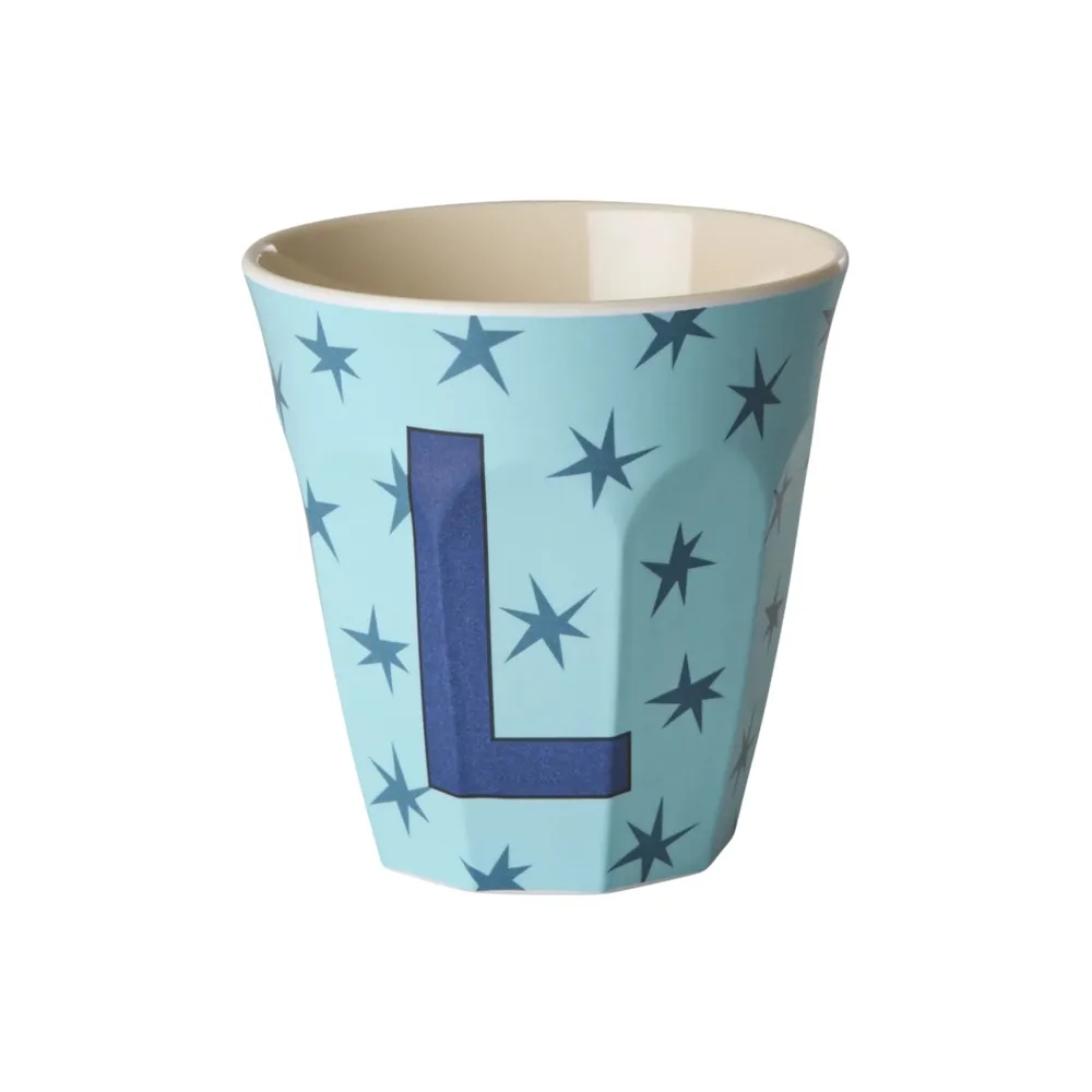RICE Melamin Buchstabenbecher Stars