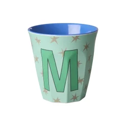 RICE Melamin Buchstabenbecher Stars