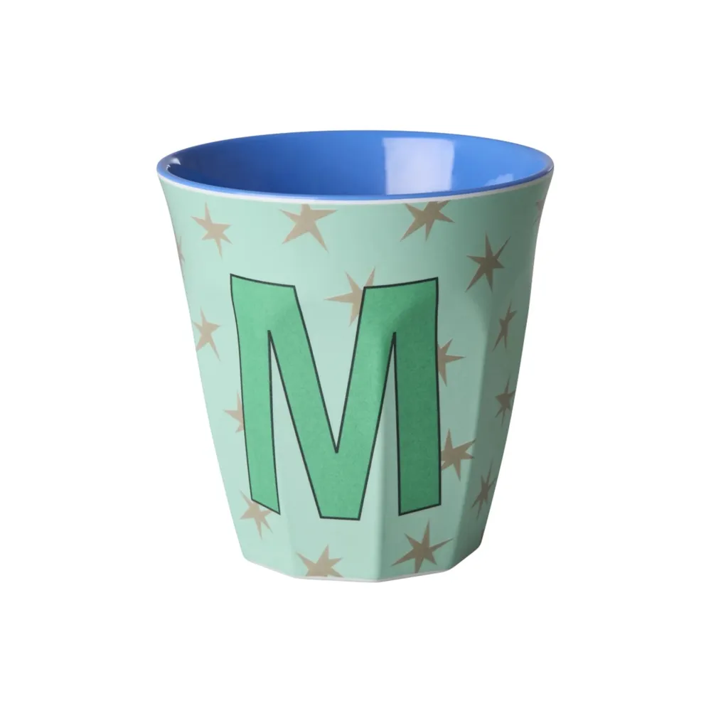 RICE Melamin Buchstabenbecher Stars