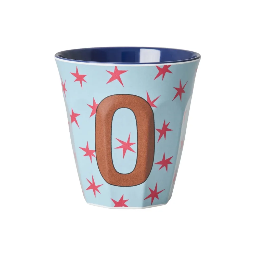 RICE Melamin Buchstabenbecher Stars