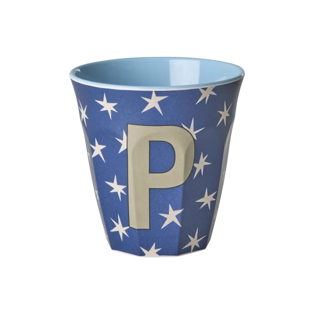 RICE Melamin Buchstabenbecher Stars