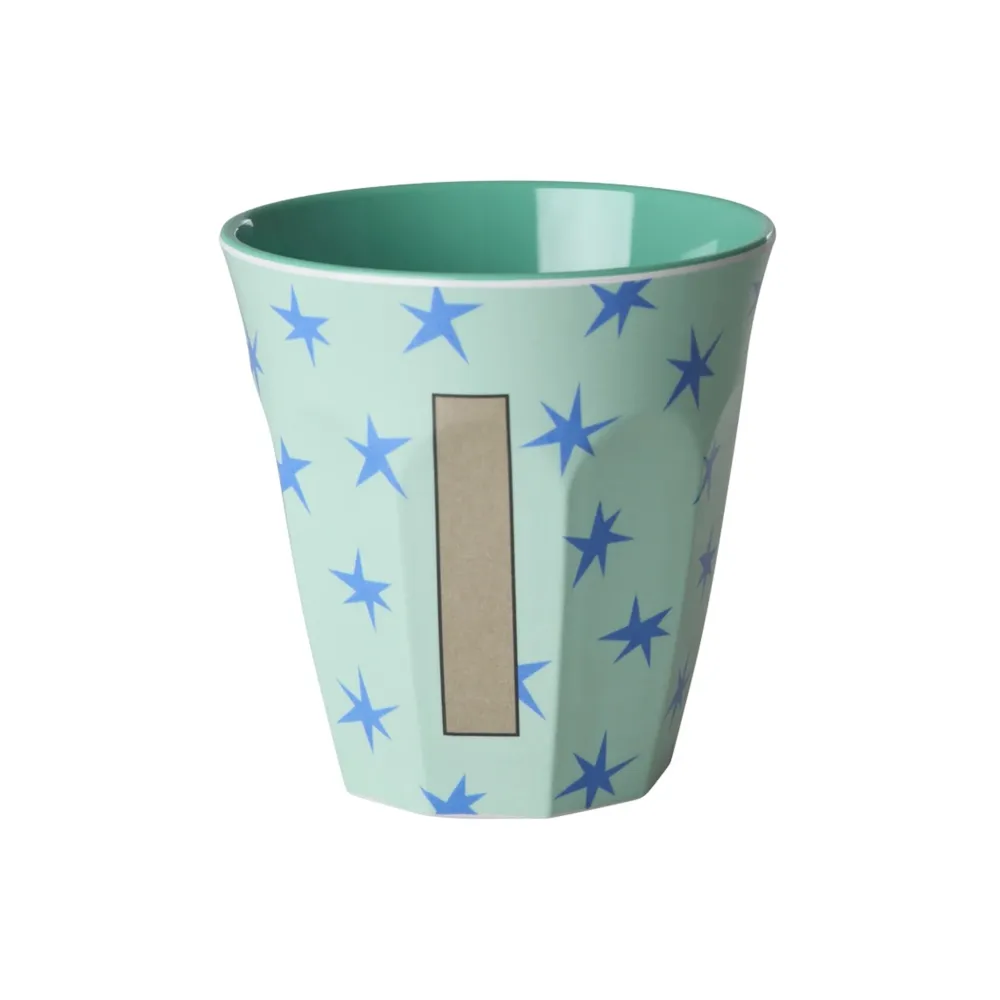 RICE Melamin Buchstabenbecher Stars