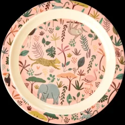 Kinder RICE Melamin Kinderteller Jungle Animals All Over