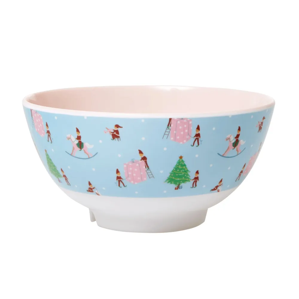 RICE Melamin Schüssel Xmas Elf Print