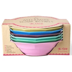 RICE Melamin Suppenteller Show Your True Colors 6er-Set