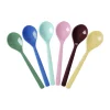 RICE Melamin Teelöffel Show Your True Colors Einfarbig 6er-Set