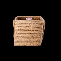 RICE quadratischer Korb Raffia