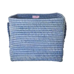 RICE Quadratischer Raffia Aufbewahrungskorb