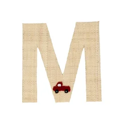 RICE Raffia Buchstaben Sticker