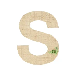 RICE Raffia Buchstaben Sticker