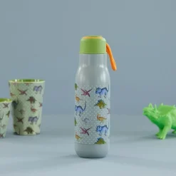 RICE Rostfreie Stahl Flasche New Dino Print