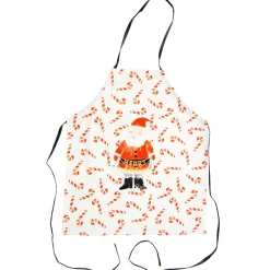 RICE Schürze Santa and Candy Cane aus Baumwolle