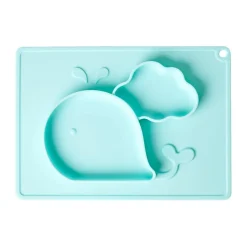 Kinder RICE Silikon Kinderteller Wal