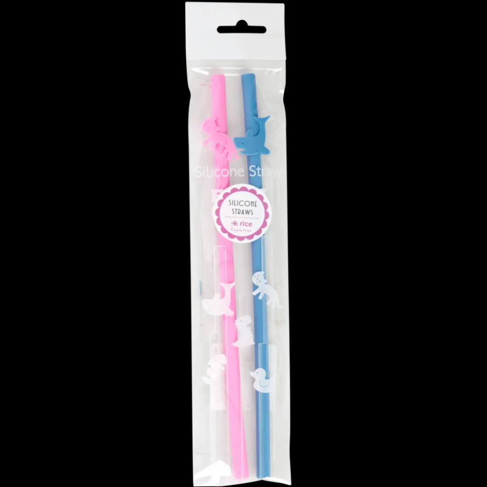 RICE Silikon Strohhalm 2er Set