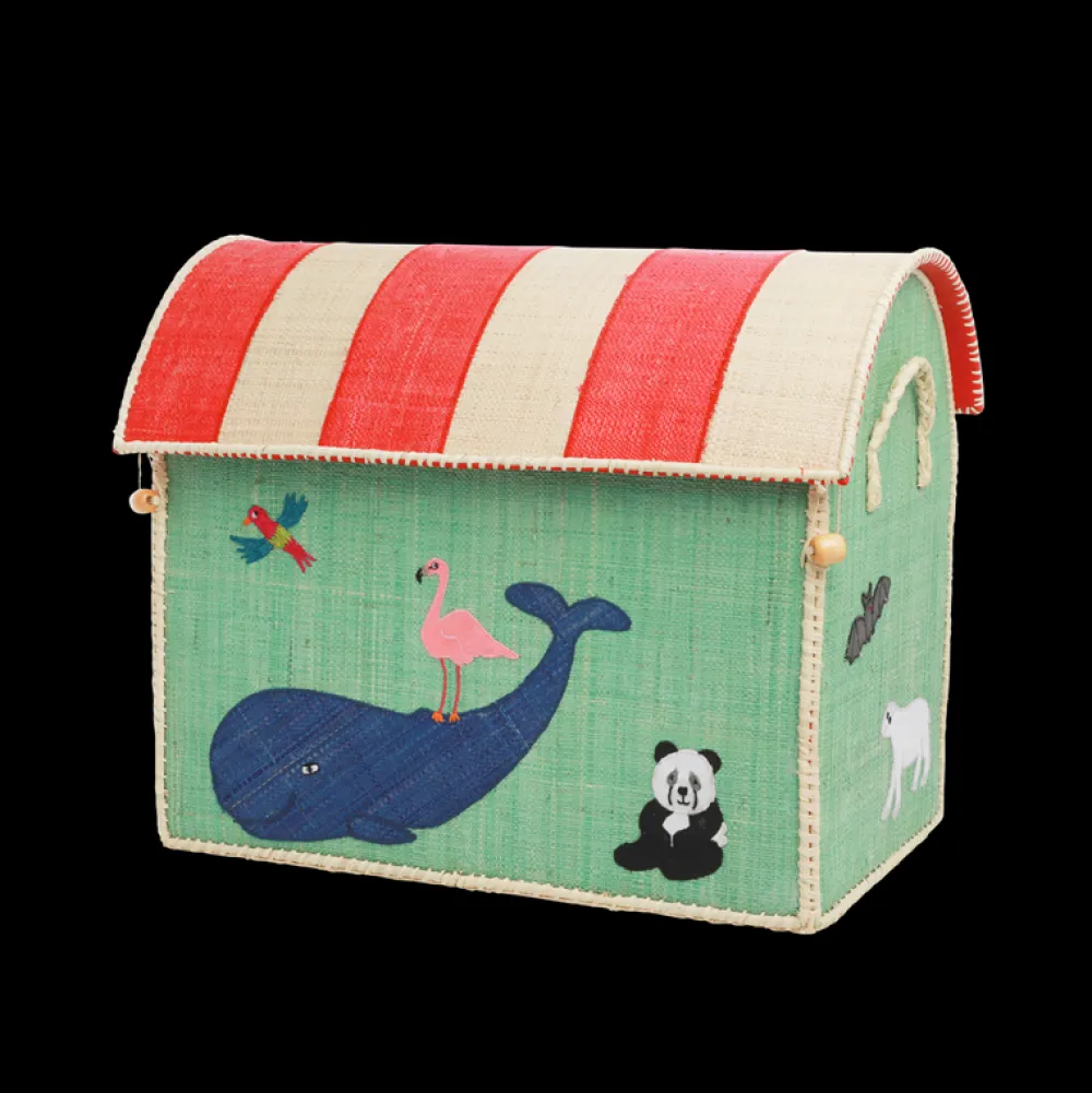 Kinder RICE Spielzeugkörbe Aufbewahrung Zootiere 3er Set