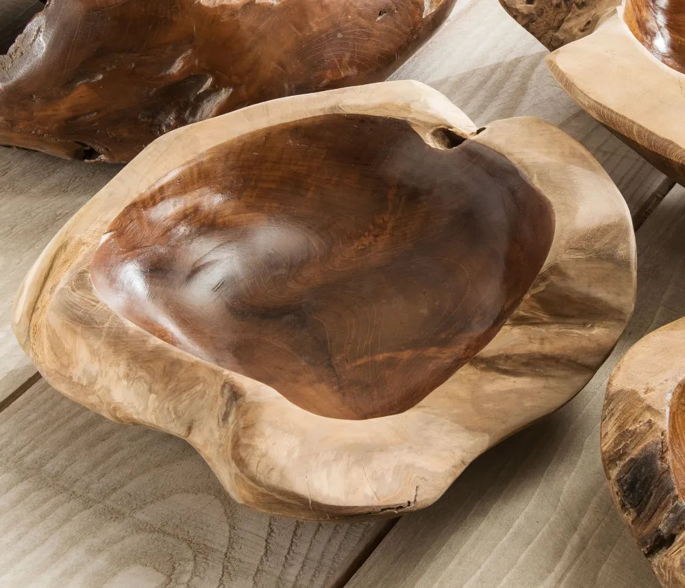 skandeko Naturgewachsene Teakschale